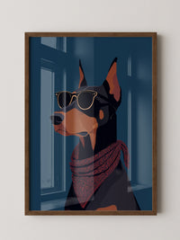 Dobermann Sonnenbrille Retro