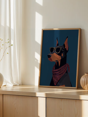 Dobermann Sonnenbrille Retro