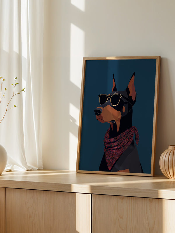 Dobermann Sonnenbrille Retro