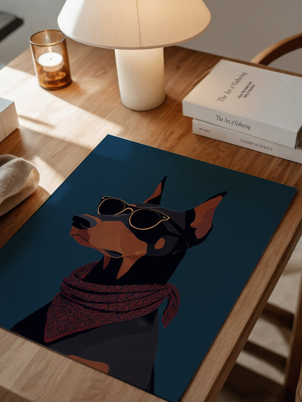 Dobermann Sonnenbrille Retro