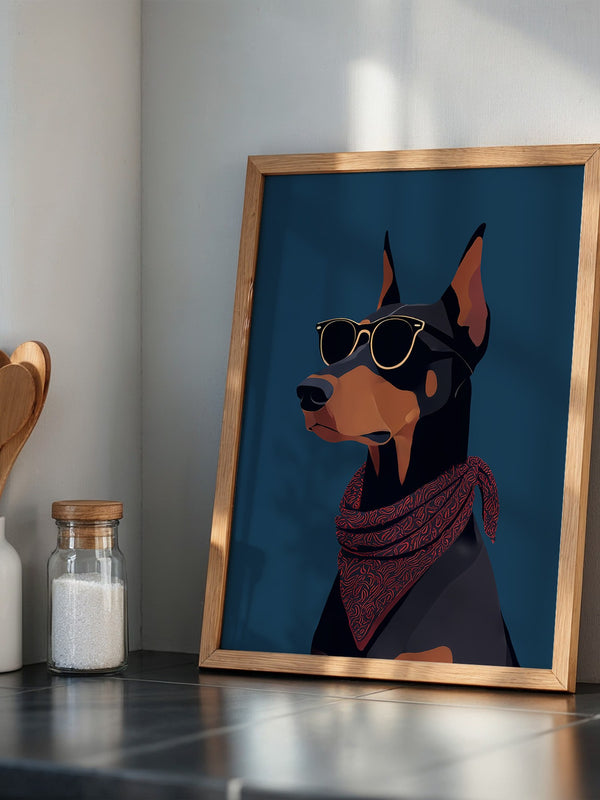 Dobermann Sonnenbrille Retro