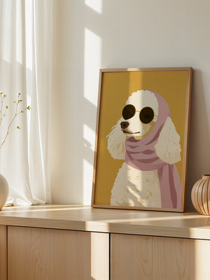 Pudel Sonnenbrille Pastell