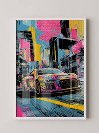Sportwagen Pop-Art Stil