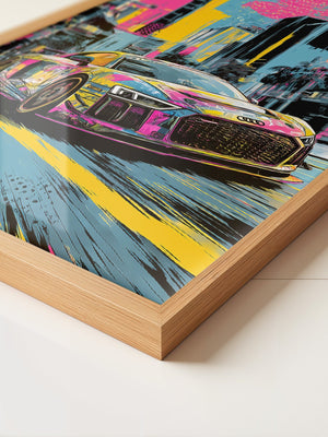 Sportwagen Pop-Art Stil