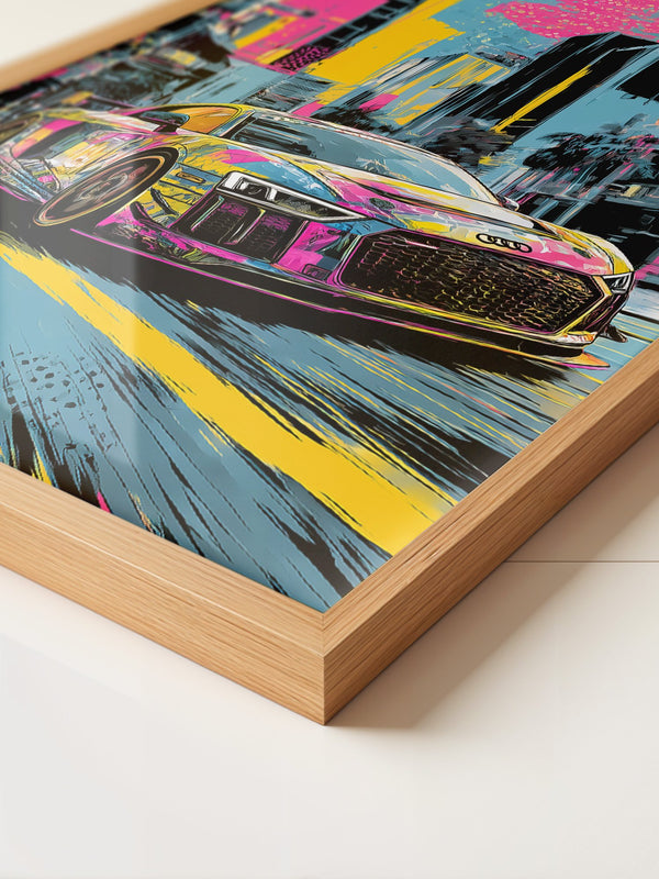Sportwagen Pop-Art Stil
