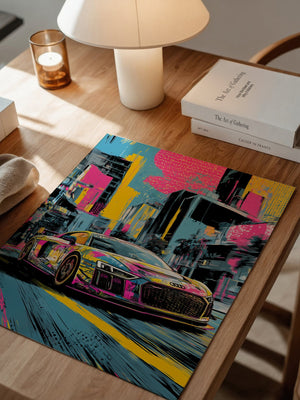 Sportwagen Pop-Art Stil
