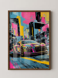 Sportwagen Pop-Art Stil