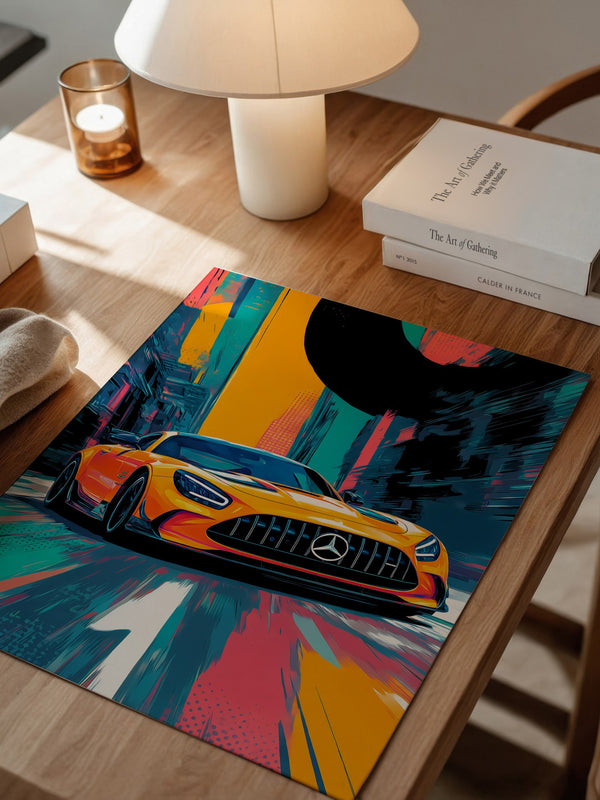 Sportwagen Comic-Stil Farbe