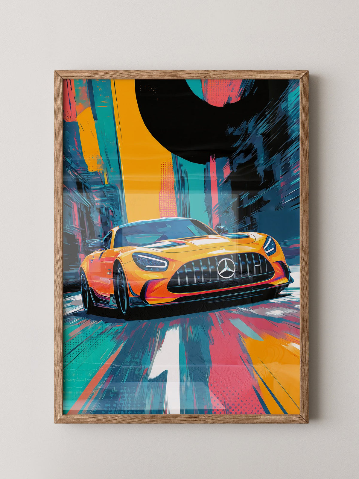 Sportwagen Comic-Stil Farbe
