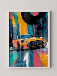 Sportwagen Comic-Stil Farbe