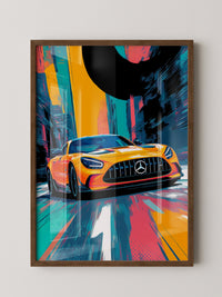 Sportwagen Comic-Stil Farbe