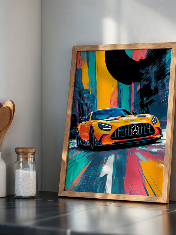 Sportwagen Comic-Stil Farbe