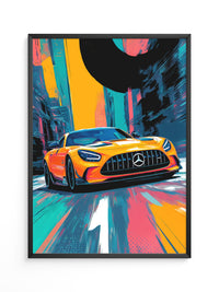 Sportwagen Comic-Stil Farbe