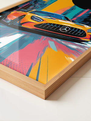 Sportwagen Comic-Stil Farbe