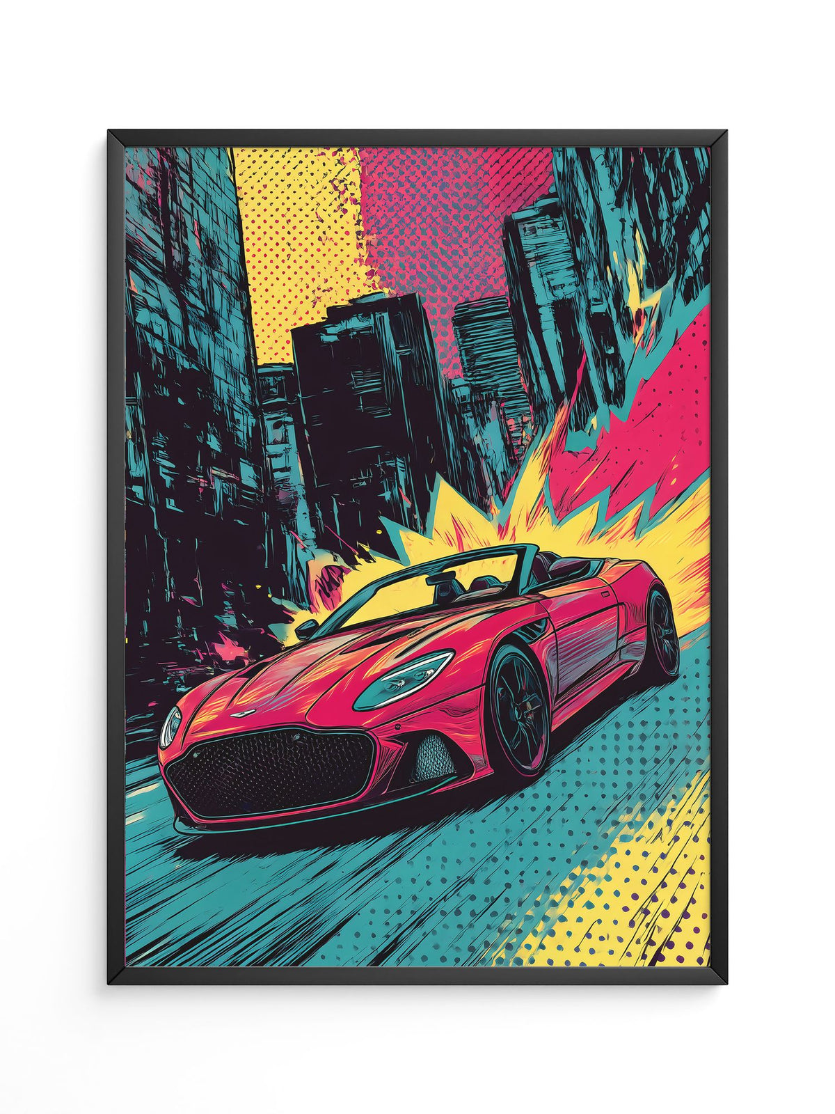 Sportwagen Comic Explosion