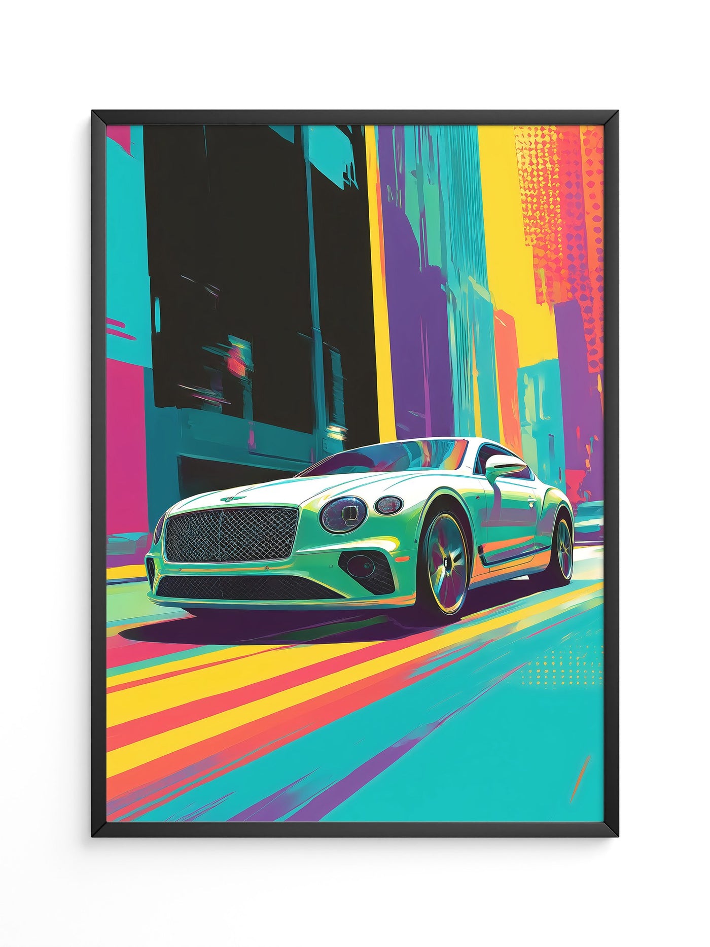 Sportwagen Pop Art Farbrausch