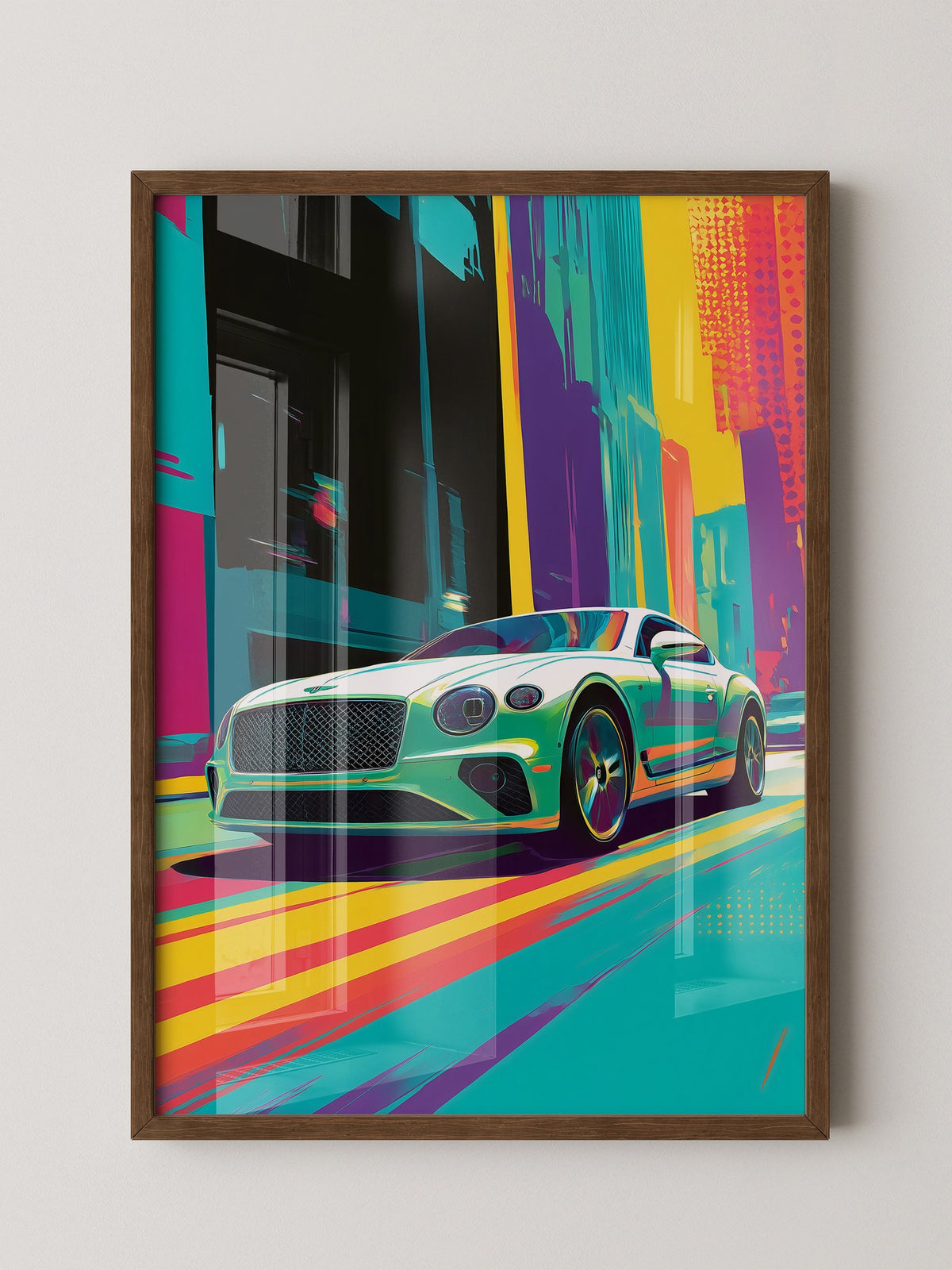 Sportwagen Pop Art Farbrausch