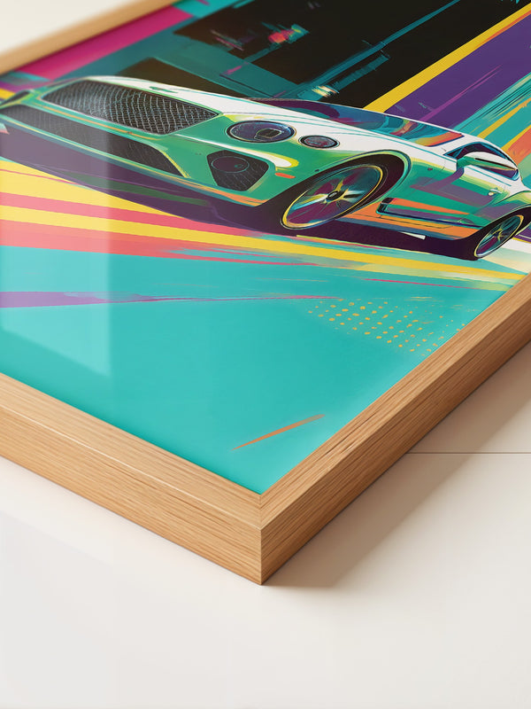 Sportwagen Pop Art Farbrausch