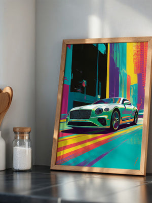 Sportwagen Pop Art Farbrausch