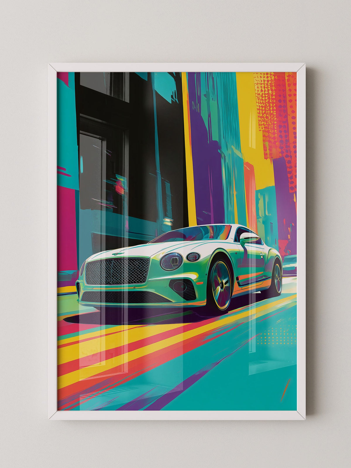 Sportwagen Pop Art Farbrausch
