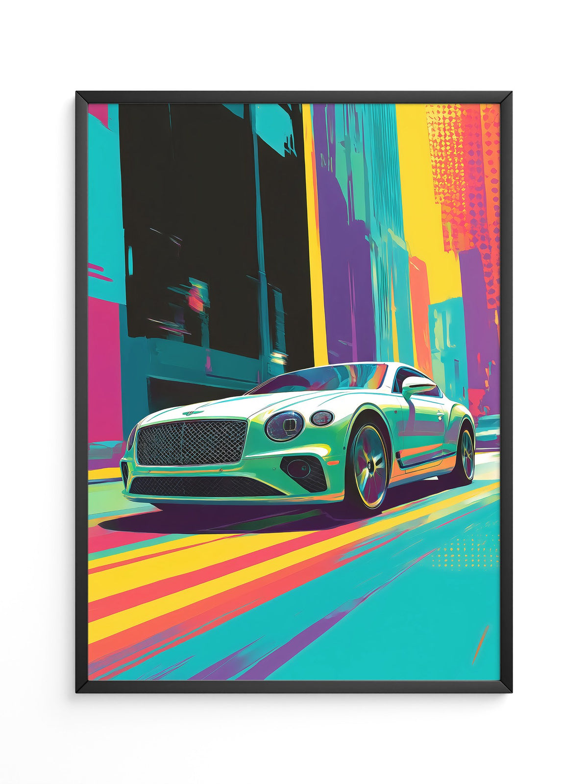 Sportwagen Pop Art Farbrausch