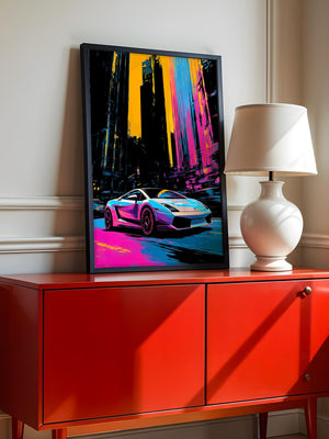 Sportwagen Neon Stadtfarben
