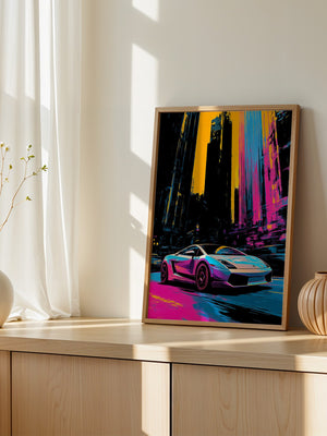 Sportwagen Neon Stadtfarben