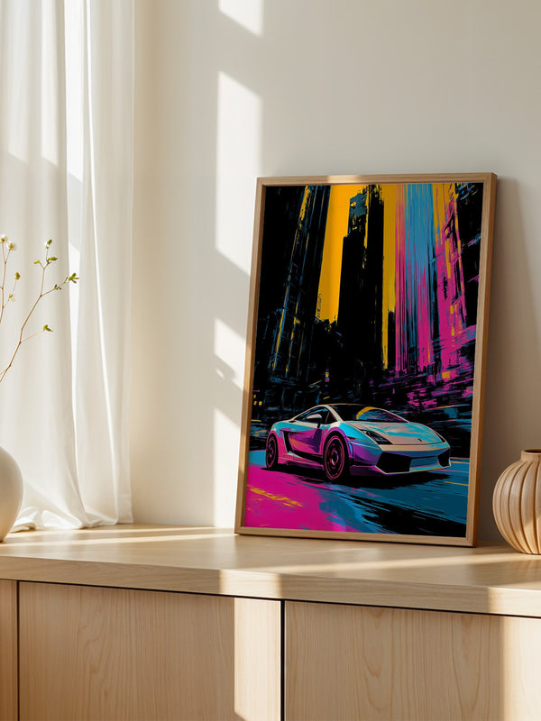 Sportwagen Neon Stadtfarben