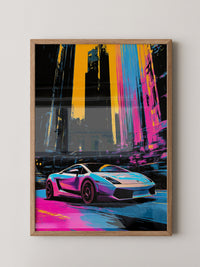 Sportwagen Neon Stadtfarben
