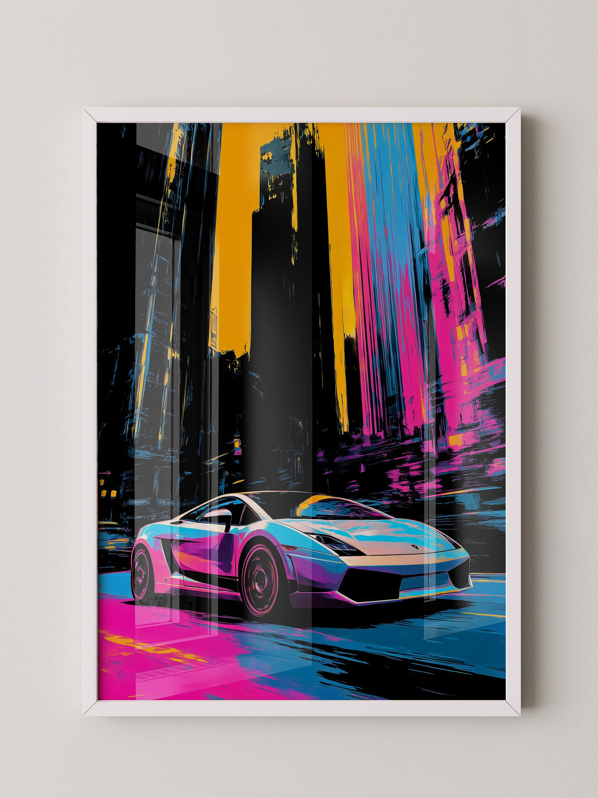 Sportwagen Neon Stadtfarben