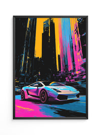 Sportwagen Neon Stadtfarben