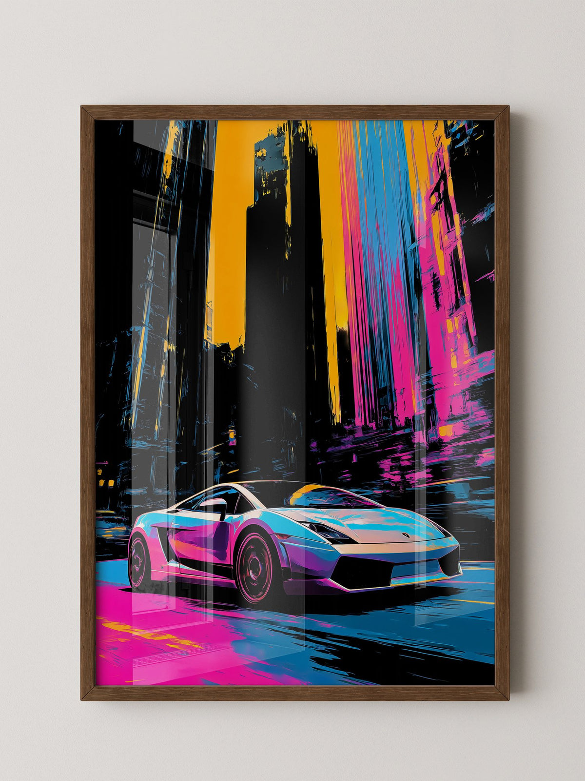 Sportwagen Neon Stadtfarben