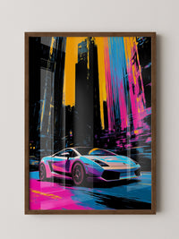Sportwagen Neon Stadtfarben