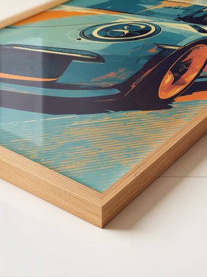 Porsche Sportwagen Popart Stil