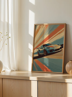Porsche Sportwagen Dynamik Farbakzent