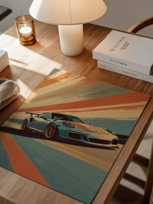 Porsche Sportwagen Dynamik Farbakzent