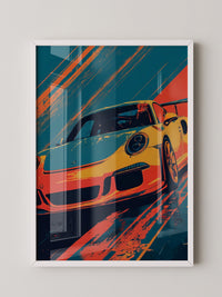 Porsche Sportwagen Pop-Art