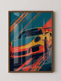 Porsche Sportwagen Pop-Art