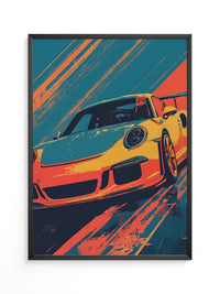 Porsche Sportwagen Pop-Art