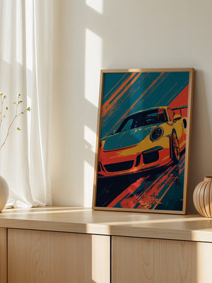Porsche Sportwagen Pop-Art