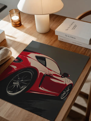 Porsche Rot Dynamisch Perspektive