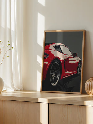 Porsche Rot Dynamisch Perspektive