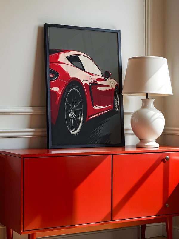 Porsche Rot Dynamisch Perspektive