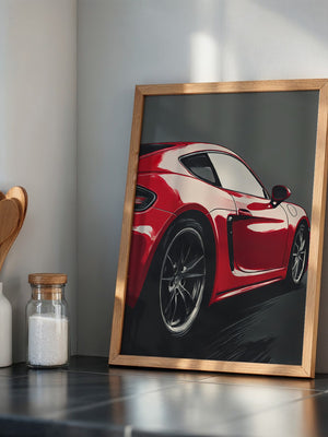 Porsche Rot Dynamisch Perspektive