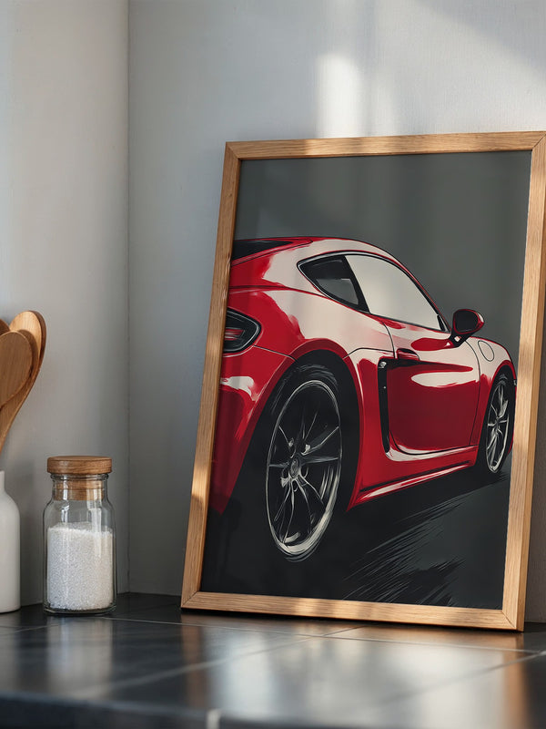Porsche Rot Dynamisch Perspektive