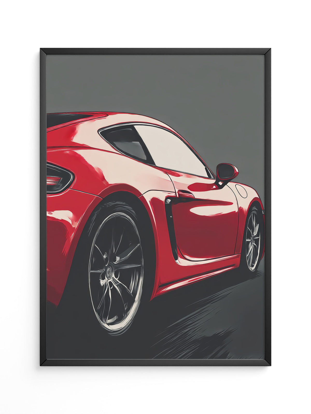 Porsche Rot Dynamisch Perspektive