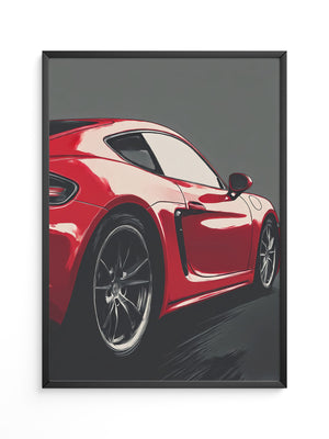 Porsche Rot Dynamisch Perspektive