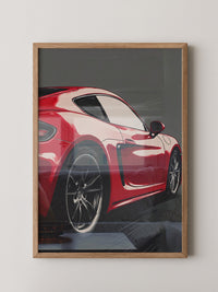 Porsche Rot Dynamisch Perspektive
