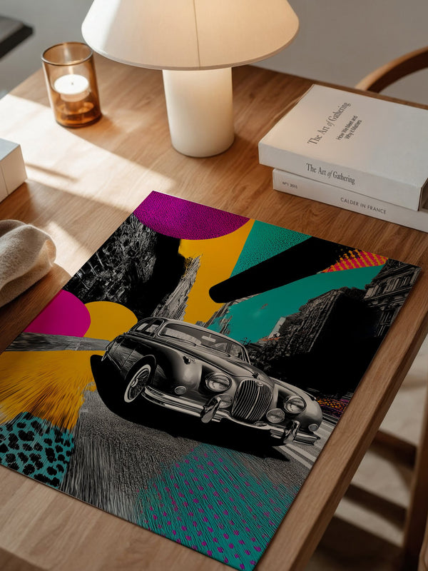 Pop-Art Oldtimer – Farbstarke Illustration mit Retro-Flair