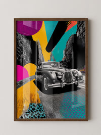 Pop-Art Oldtimer – Farbstarke Illustration mit Retro-Flair